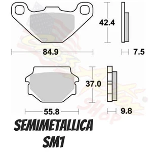 BRAKING PASTIGLIE FRENO SM1 BRAKE PADS KAWASAKI ZX 400 1985 ANTERIORE FRONT - Bild 1 von 1
