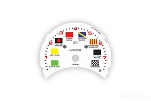 Tacómetro frontal calibre Porsche 911 996.1 / Boxster 986.1 diseño personalizado banderas F1 - Imagen 1 de 1