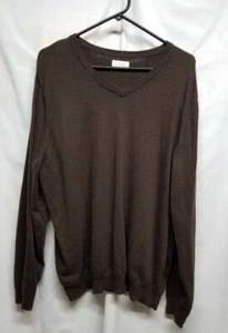 Suéter de manga larga de manga larga Sonoma Brown para hombre con cuello en V Pullover Top, ver descripción - Imagen 1 de 12