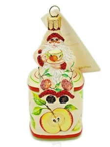 Patricia Breen Tea Time Santa Äpfel Frühling Party freistehend Urlaub Ornament - Bild 1 von 5