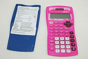 Texas Instruments TI-30IIS scientific Calculator pink & blue works great - Picture 1 of 3