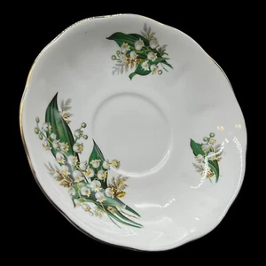 Queen Anne Bone China England Lilly Of The Valley Porcelain Plate 6½" In Dia. - Picture 1 of 3