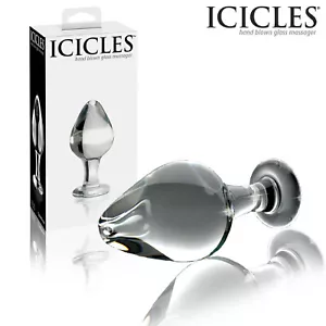 Icicles No. 25 - Liscio e Grande Plug Anale Classico in Vetro Soffiato a Mano - Foto 1 di 6
