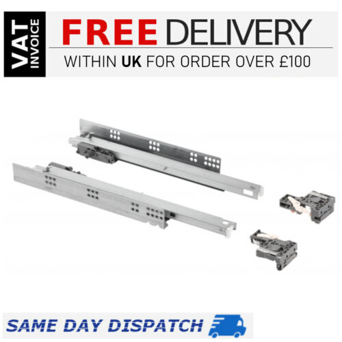 Push to Open 3D concealed drawer runners for 16-19mm panels – Full Extension