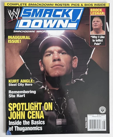 JOHN CENA  WWE SMACKDOWN Magazine Wrestling wwf 2003 * No Poster Cover