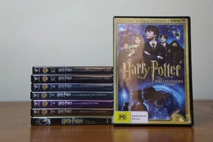 Harry Potter Complete Movie Series 8 Film DVD Bundle Set Reg 4 VGC + Free Post - Picture 1 of 2