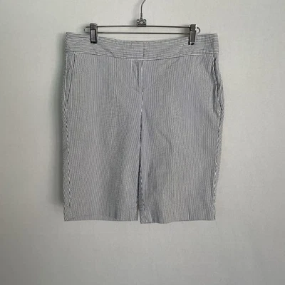 Bermudas a rayas ANN TAYLOR para mujer talla 4 Devon Boardwalk Searsucker Foto 1 de 4