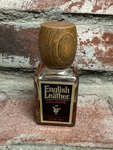 Vintage English Leather Cologne 2 Fl Oz 59ml With Wooden Cap *USED* - Picture 1 of 2