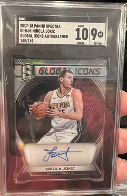 2017 Panini SPECTRA GLOBAL ICONS Nikola JOKIC AUTO /149 SGC 9 AUTO 10 NUGGETS - Image 1 of 4