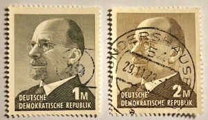 East Germany 1969 President Ulbricht, 2 Used #1113-4, Quick & FREE SHIPPING! - Picture 1 of 3