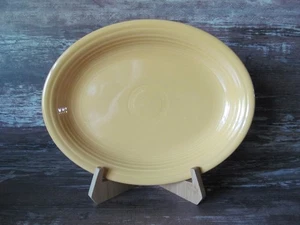 VTG Homer Laughlin Co Genuine FIESTA YELLOW Oval Platter Fiestaware 9.75 x 12.5" - Picture 1 of 10
