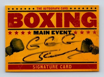 Tarjeta de firma del evento principal de boxeo firmada autografiada auténtica de Gennady Golovkin Foto 1 de 2