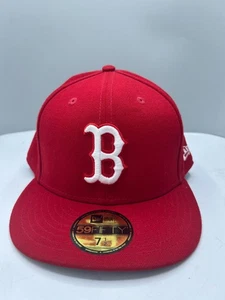 Gorra de béisbol New Era 59Fifty Boston Red Sox para hombre 7 1/2 roja 6 paneles gorra ajustada - Imagen 1 de 8