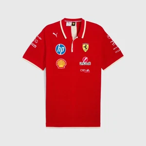 Scuderia Ferrari F1 Team 2025 Special Edition Polo China Mens - Dark Cherry - Picture 1 of 5