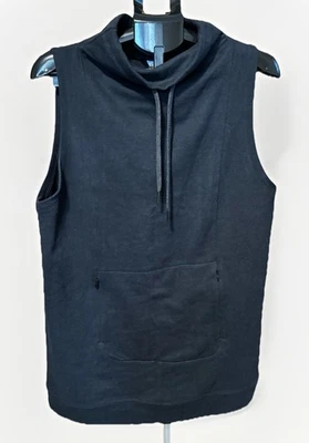 Vestido túnica Lole para mujer negro cuello capucha XL sin mangas cambio cremallera bolsillo canguro Foto 1 de 4