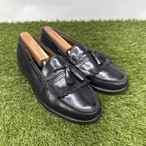 GH Bass & Co schwarz Leder Halbschuhe Schuhe Herren 10,5 EEE 3E Quaste elegant Kiltie - Bild 1 von 11