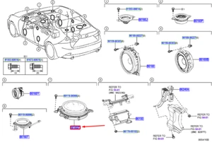 LEXUS IS MK3 Rear NO.3 Speaker 8616033810 NEW GENUINE - Picture 1 of 2