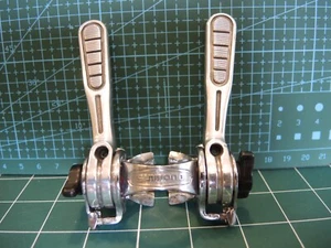 SHIMANO ALLOY FRICTION SHIFTERS LB-150 CENTERON QS-LEVER - RENOVATED + POLISHED - Picture 1 of 16
