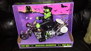 ANIMATED MUSICAL HORROR MOTORCYCLE FRANKENSTEIN RIDER NEW IN BOX - Picture 1 of 1