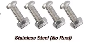 STAINLESS STEEL LICENSE PLATE FASTENERS FRAME/COVER METAL SCREWS/BOLTS CAR/TRUCK - Bild 1 von 1