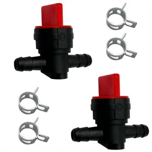 Polymer 1/4" Inline Fuel Cut Off Valve Shut Off Valve Straight Gas Valve with... - Picture 1 of 4