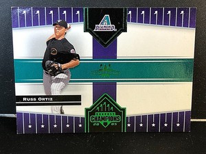 RUSS ORTIZ 2005 Donruss Champions Impressions GREEN Card #390 Serial #d /25 