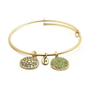 Chrysalis Good Fortune August Peridot Crystal Expandable Bangle - Picture 1 of 1