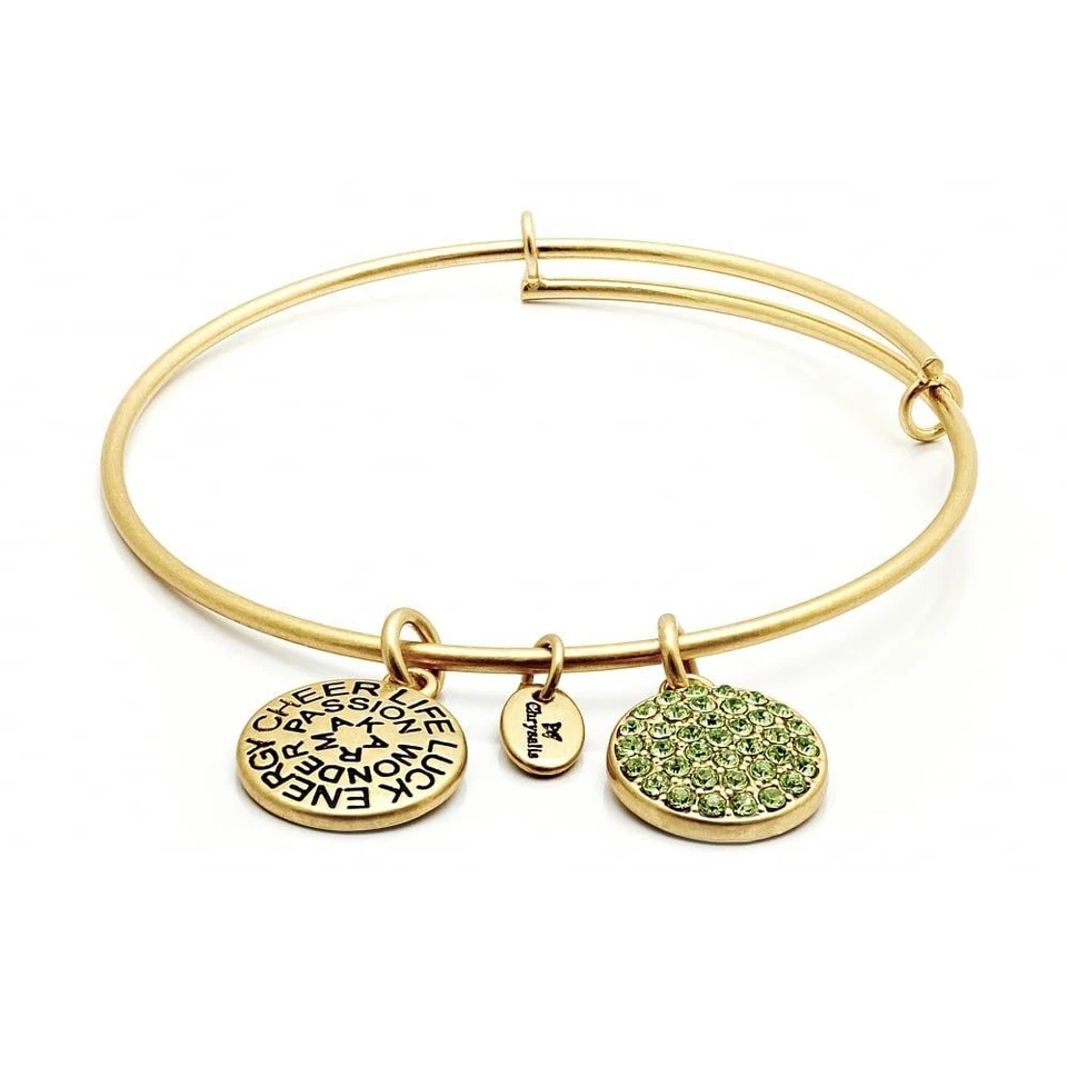 Chrysalis Good Fortune August Peridot Crystal Expandable Bangle - Image 1 of 1