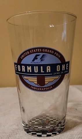 Indianapolis Motor Speedway Pint Beer Glass Formula 1 June 20th 2004 Grand Prix Cover