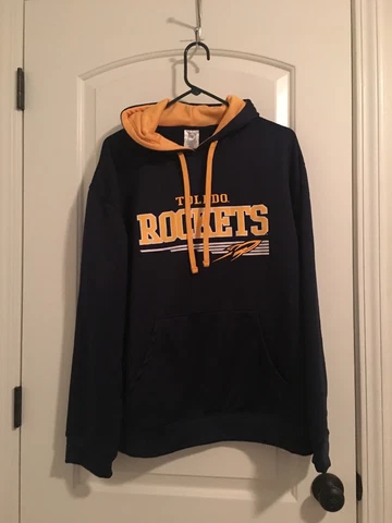 Proedge Men's Athletic Hoodie Toledo Rockets Size Large Blue Yellow Cover