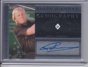 2021 Upper Deck Artifacts Greg Norman Rare Black Diamond Gemography Auto #23/25