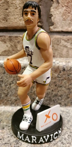 Pistol Pete Maravich 6.5" Figure World Sports NBA Utah Jazz Rare New Orleans Cover