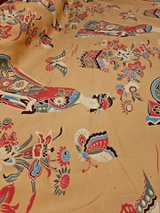 RARO tessuto drappeggio tappezzeria oro farfalla collezione richloom 1 yd - Foto 1 di 12