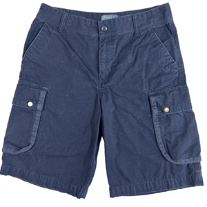 Polo Ralph Lauren Cargo Shorts Boys 14 Navy Blue Pockets Casual Cotton - Picture 1 of 7
