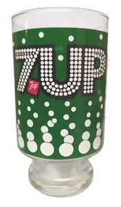 Vintage 7-UP Soda Jumbo XL Pedestal Drinking Beverage Glass 28 oz. - Picture 1 of 1
