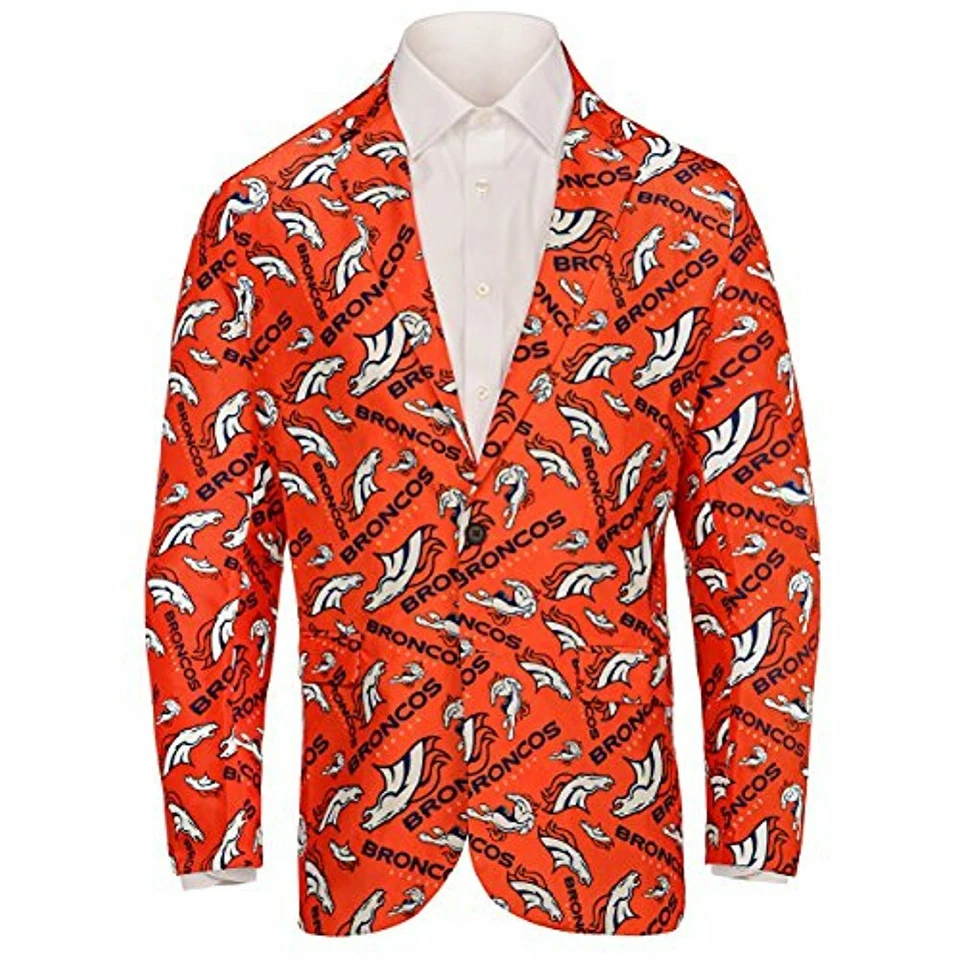 Chaqueta de negocios fea Forever Collectables NFL para hombre Denver Broncos, naranja Foto 1 de 1