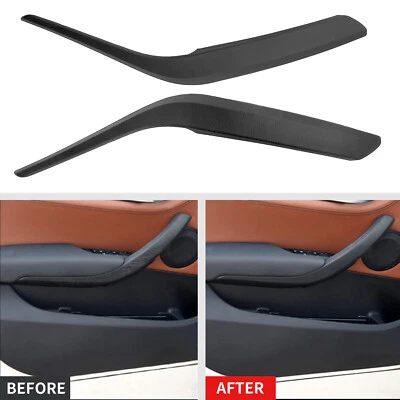 Left&Right Inner Door Handle Pull Panel Trim Black for 2010-2015 BMW X1 E84 Foto 1 de 4