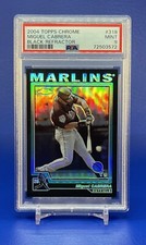 Miguel Cabrera 2004 Topps Chrome Black Refractor PSA 9 Marlins Tigers #318