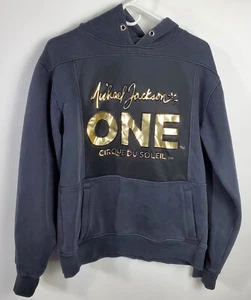 Michael Jackson One Cirque du Soleil Hoodie Small Black Gold Raised Lettering - Picture 1 of 19