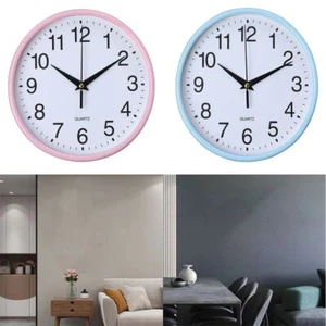 Design Home Bedroom Nordic Brief Quartz Clock Round Wall Clock 8inch 20cm - Picture 1 of 12