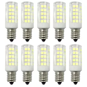 10pcs E12 Candelabra C7 64-2835 LED Lights Bulb AC/DC 12V Light Ceramics Lamp - Picture 1 of 7