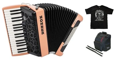 Acordeón de piano Hohner Bravo III MyColor 72 bajo Sunrise turquesa + bolsa_correas_T Foto 1 de 4