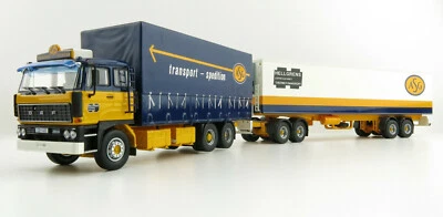 Tekno 74199 DAF 2800 Curtainside Truck with Reefer Trailer Sweden Combo - ASG -  - Image 1 of 4