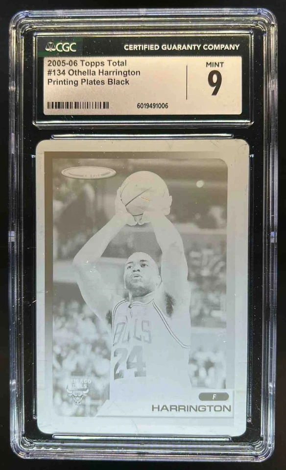 2005-06 Topps Total Othella Harrington Printing Plates Front Black #1/1 CGC 9 - Image 1 of 2
