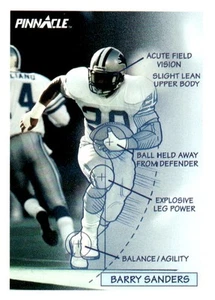1991 Pinnacle #358 Barry Sanders Football Card - Picture 1 of 2