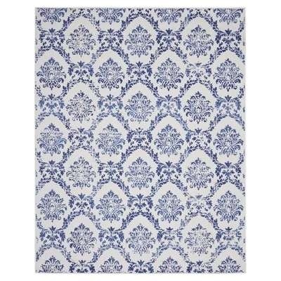 Alfombra Pemberly Row 96x120" tela rectangular damasco en azul marino/marfil Foto 1 de 4