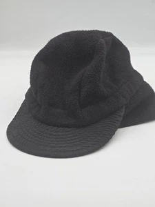 Patagonia Hat Cap Synchilla Black Medium Fleece Duckbill Ear Flaps STY 28829 - Picture 1 of 10