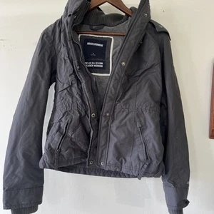 Abercrombie & Fitch All-Season Weather Warrior Hood Jacket Women's Medium Gray  - Picture 1 of 7
