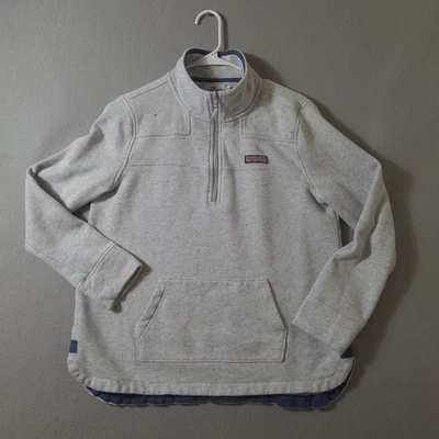 Vineyard Vines Shep Shirt 1/4 Zip Pullover Women's Medium Heather Gray Sweater - Image 1 of 4