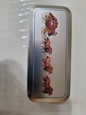 Wells Fargo Advisors Lata de Plata con Diseño de Diligencia y Caballos y Bolígrafo Foto 1 de 4